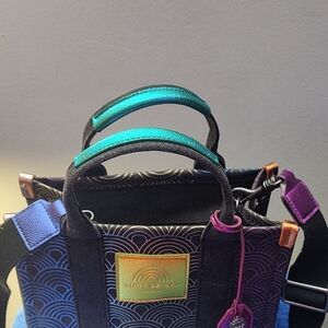 Desigual Blue and Purple Tote Bag with Vibrant Design